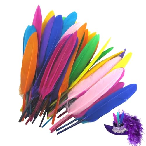 Berriphonia Makronenfedern – bunte Federn, lose Bastelfedern | 50 Teile/Set aus bunten Federn, Makronenfedern zum Herstellen von Modelliermassen, Hochzeit, Heimdekoration, Halloween Berriphonia Makronenfedern – bunte Federn, lose Bastelfedern | 50 Teile/Set aus bunten Federn, Makronenfedern zum Herstellen von Modelliermassen, Hochzeit, Heimdekoration, Halloween von Berriphonia