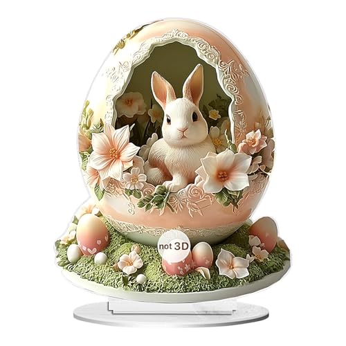 Berriphonia Oster-Tischdekoration, Osterhasen-Dekoration, flache Tischdekoration, 2D 2D Bunny Ostern – saisonales Kaninchenhaus für Wohnheim, Reisen, Schule Berriphonia Oster-Tischdekoration, Osterhasen-Dekoration, flache Tischdekoration, 2D 2D Bunny Ostern – saisonales Kaninchenhaus für Wohnheim, Reisen, Schule von Berriphonia