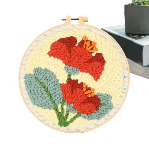 Berriphonia Perforiertes Nähset für Erwachsene, Lochstichset - Stickset Stanznadelset | Hoop-Stickerei Set | Exquisite Stanznähte inkl Berriphonia Perforiertes Nähset für Erwachsene, Lochstichset - Stickset Stanznadelset | Hoop-Stickerei Set | Exquisite Stanznähte inkl von Berriphonia
