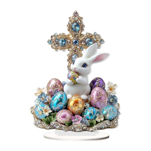 Berriphonia Tabletop Ornament Hasenstatue – Tischdekoration für Osterhasen, Bauernhase | Modell 2D-Hase, Acryl, für Schlafzimmer, Wohnzimmer, Haus Berriphonia Tabletop Ornament Hasenstatue – Tischdekoration für Osterhasen, Bauernhase | Modell 2D-Hase, Acryl, für Schlafzimmer, Wohnzimmer, Haus von Berriphonia