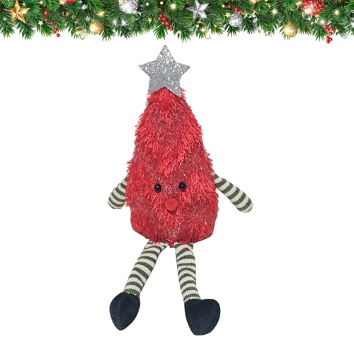 Berriphonia Weihnachtspuppe - Weiche Plüschpuppe Weihnachtsbaum | Weiche Figuren Festliches Spiel für Reisen Zuhause Schreibtisch Dekoration Spielzeug Kinder Spaß von Berriphonia
