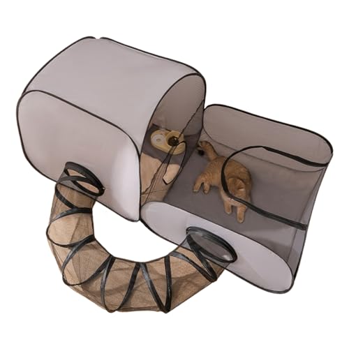 Cat Play Pen – Transporttunnel für den Außenbereich, tragbar, Katzenspielhaus, faltbar, Oxford-Netzstoff, atmungsaktiv, Spielhaus für Yard Garden ermöglicht eine breite Nutzung mit Funktionalität von Berriphonia
