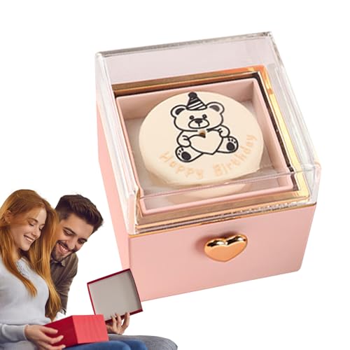 Drehbarer Ring-Organizer, Kuchenbox-Design, wendbarer Schmuckständer | niedliche Bären-Vitrine mit versteckten Schichten für Geschenke, Aufbewahrung von Ohrringen oder T-Konfiguration Drehbarer Ring-Organizer, Kuchenbox-Design, wendbarer Schmuckständer | niedliche Bären-Vitrine mit versteckten Schichten für Geschenke, Aufbewahrung von Ohrringen oder T-Konfiguration von Berriphonia