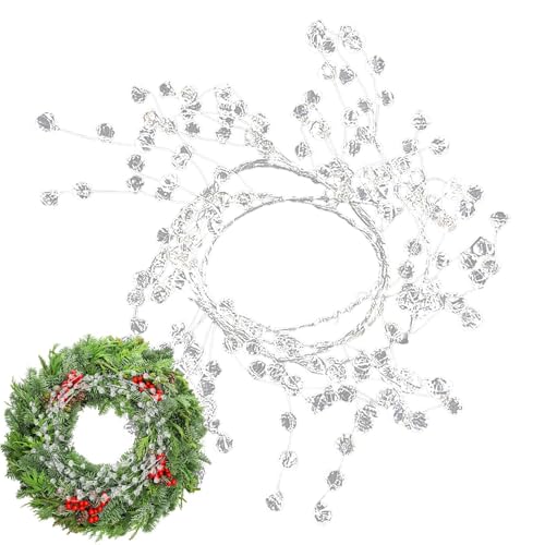 Garland Crystal – Weihnachtsgarland, Weihnachtsperlen, Weihnachtskette, 3,6 Fuß Garland | Girland Christmas Tree Decorations, Acryl Pearl Area für Weihnachtsdekorationen, Dekoration Garland Crystal – Weihnachtsgarland, Weihnachtsperlen, Weihnachtskette, 3,6 Fuß Garland | Girland Christmas Tree Decorations, Acryl Pearl Area für Weihnachtsdekorationen, Dekoration von Berriphonia