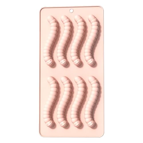 Gummiwurmform aus Silikon – 20,5 x 10,5 x 1,6 cm, Premium-Silikon, 70 g, leicht, sicher, flexibel | hausgemachte Süßigkeiten, , Backzubehör, wiederverwendbar, L-freundlich von Berriphonia