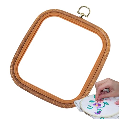 Stickrahmen – Kreuzstich-Rahmen, Stickrahmen aus Holzimitat, quadratischer Stickrahmen, Holzimitat, Retro-Stil, Quilt-Zubehör Stickrahmen – Kreuzstich-Rahmen, Stickrahmen aus Holzimitat, quadratischer Stickrahmen, Holzimitat, Retro-Stil, Quilt-Zubehör von Berriphonia