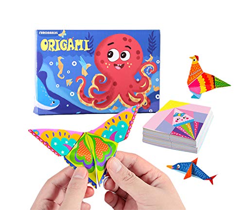 Berry President Buntes Origami-Set für Kinder, lebendige Origami-Papiere, Muster mit Origami-Anleitungsbuch, Kreativität für Kinder, Anfängertraining und Bastelunterricht in der Schule von Berry President