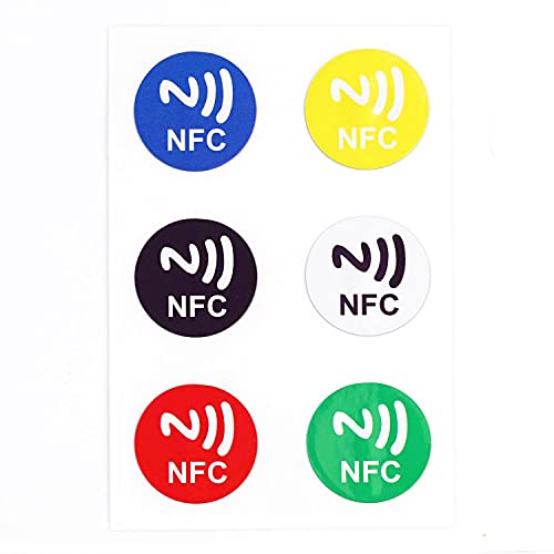 BerryBase 6 Stücke NFC 215 Karten 25 mm selbstklebend und farbig sortiert, Ntag215 NFC Tag Münzform, wiederbeschreibbare leere weiße NFC 215 Karten, kompatibel mit iphone TagMo und Amiibo, NFC fähig BerryBase 6 Stücke NFC 215 Karten 25 mm selbstklebend und farbig sortiert, Ntag215 NFC Tag Münzform, wiederbeschreibbare leere weiße NFC 215 Karten, kompatibel mit iphone TagMo und Amiibo, NFC fähig von BerryBase
