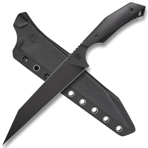 Berserk Blades - YARR - Feststehendes Sax Messer - Sheepsfoot Klinge - ca. 19,6 cm Klingenlänge - inkl. Kydex Scheide (Schwarz) von Berserk Blades