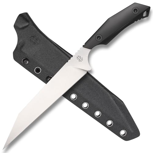 Berserk Blades - YARR - Feststehendes Sax Messer - Sheepsfoot Klinge - ca. 19,6 cm Klingenlänge - inkl. Kydex Scheide (Stonewashed) von Berserk Blades