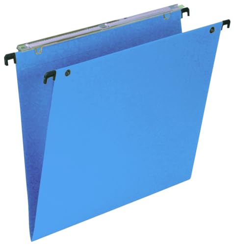 Iron Link® by Bertesi Hängemappen für Schublade – 33 cm, integrierter Etikettenhalter mit Lupeneffekt, V-Boden, Box mit 25 Stück, Farbe Blau, Code 060/330 Link -A3 von Bertesi