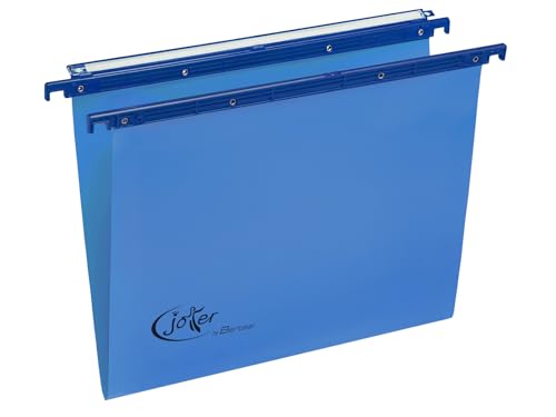 Joker® by Bertesi Hängeregister für Schubladen aus Karton 270 g/m², Achsabstand 39 ÷ 39,8 cm, Etikettenhalter bereits montiert, V-Boden, Packung mit 25 Stück, blau, Code 400/395 Link -A3 von Bertesi