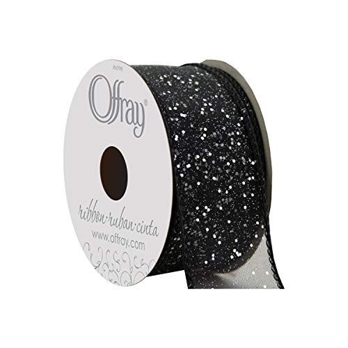 Berwick, Schwarz Offray Schleifenband mit Drahtrand, 3,8 cm x 2,7 m, 2 Berwick, Schwarz Offray Schleifenband mit Drahtrand, 3,8 cm x 2,7 m, 2 von Berwick