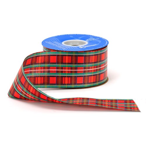 Berwick 2-1/2-Inch Wide by 50 Yard Spool Tartan Holiday Craft Ribbon, Red von Berwick