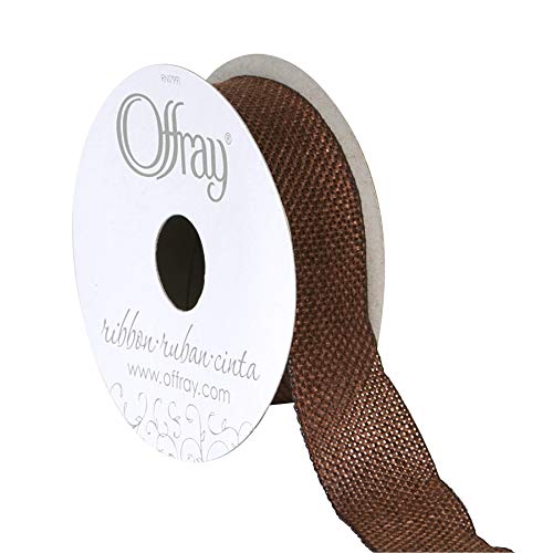 Berwick 994526 Offray Sattel aus Polyester, rustikales Muster, 2,2 cm breit, Schlamm, Braun von Berwick