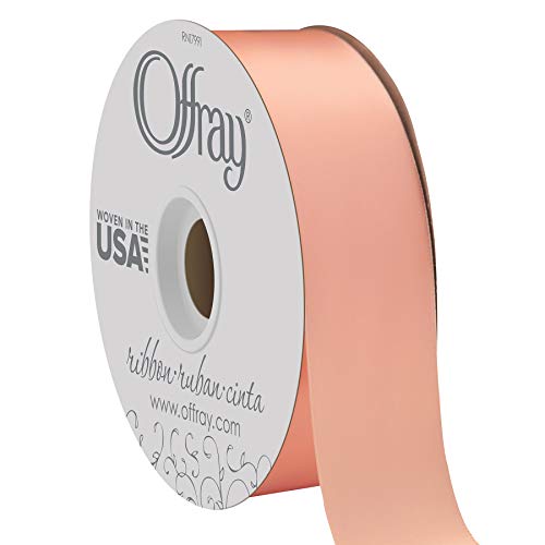 Berwick Offray Doppelseitiges Satinband, 45,7 m, Blütenblatt Pfirsich von Berwick