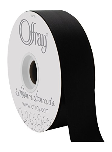 Berwick Offray Doppelseitiges Satinband, 45,7 m, Schwarz von Berwick