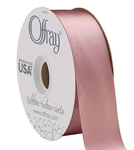 Berwick Offray Doppelseitiges Satinband Geschenkband Schleifenband Hochzeit, 3,8 cm breit, 50 m, Rosenwasser Pink von Berwick