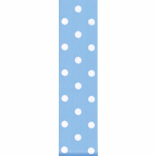 Offray, Blaues Ripsband, gepunktet, 3,8 cm x 2,7 m von Berwick