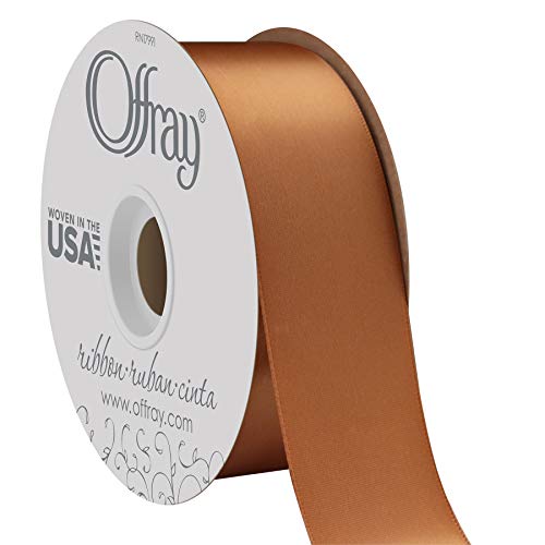 Offray Berwick Doppelseitiges Satinband, 3,8 cm breit, Kaffeebraun, 45,7 m von Berwick