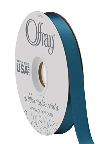 Offray Doppelseitiges Satinband, 1,6 cm x 45,7 m, dunkles Blaugrün Offray Doppelseitiges Satinband, 1,6 cm x 45,7 m, dunkles Blaugrün von Berwick