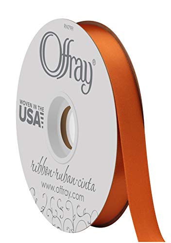 Zipperstop Offray Double Face Satin Craft Ribbon, 5/8-Inch Wide by 50-Yard Spool, Burnt Sienna von Berwick