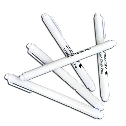 Weiße Tafel Kreide Kugelschreiber, weiß flüssige Kreide Kugelschreiber, weiß Dry Erase Chalk Marker für Tafel-Schilder, Fenster, Tafel, Glas (4Pcs) von BesDirect