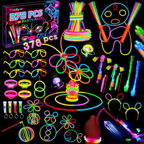 Besdiyart 378 Stück Knicklichter Party Set, Leuchtstäbe mit 200 Verbinder, Leuchtspielzeug Schleuder, Leuchtstab Glasfzaser, Leucht Brille, Armreif, Leuchtspielzeug für Festival Hochzeiten Geburtstag Besdiyart 378 Stück Knicklichter Party Set, Leuchtstäbe mit 200 Verbinder, Leuchtspielzeug Schleuder, Leuchtstab Glasfzaser, Leucht Brille, Armreif, Leuchtspielzeug für Festival Hochzeiten Geburtstag von Besdiyart