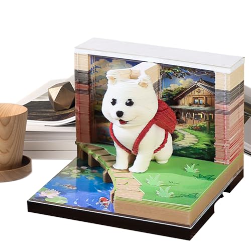 Besreey 3D Memo Block Kalender,2026 Papier Skulptur Kalender - Papier Kunst Hund Figur Zum Schreiben Planen Für Erwachsene Kinder Studenten Festtag Weihnachten Advent Besreey 3D Memo Block Kalender,2026 Papier Skulptur Kalender - Papier Kunst Hund Figur Zum Schreiben Planen Für Erwachsene Kinder Studenten Festtag Weihnachten Advent von Besreey