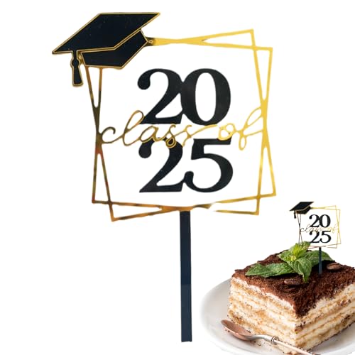 Besreey Abschluss Cupcake Toppers | Akryl Abschluss Cupcake Spieße,Fröhliche Stabile Appetithappen Foto Studio Requisiten Für Zuhause Klassenzimmer Kinder College Kindergarten von Besreey