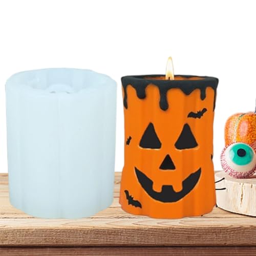 Besreey Halloween Kerzenform | Geist Kürbis Kerzen Gießform | Einfache Entformung Handwerkliches Dekorations Werkzeug Zur Herstellung Von Seife Schokolade Fondant Kuchen von Besreey