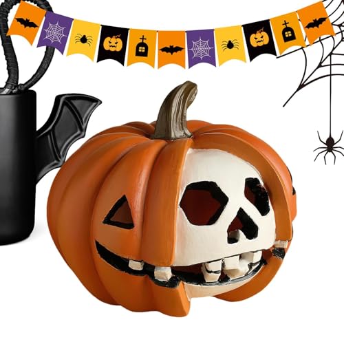 Besreey Halloween Kürbisdeko | Gruselige Kürbis Deko Für Halloween,Partydekoration Für Tisch Fensterbank Flur Kaminsims Innenhof Gruselhaus von Besreey