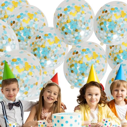 Besreey Luftballons mit goldenem Papier, goldene Konfetti-Luftballons - 100 Stück Partyballon Latex-Konfetti-Ballons,Mehrfarbige Pailletten-Ballon-Partydekoration mit goldenem Papier für Hochzeit und Besreey Luftballons mit goldenem Papier, goldene Konfetti-Luftballons - 100 Stück Partyballon Latex-Konfetti-Ballons,Mehrfarbige Pailletten-Ballon-Partydekoration mit goldenem Papier für Hochzeit und von Besreey