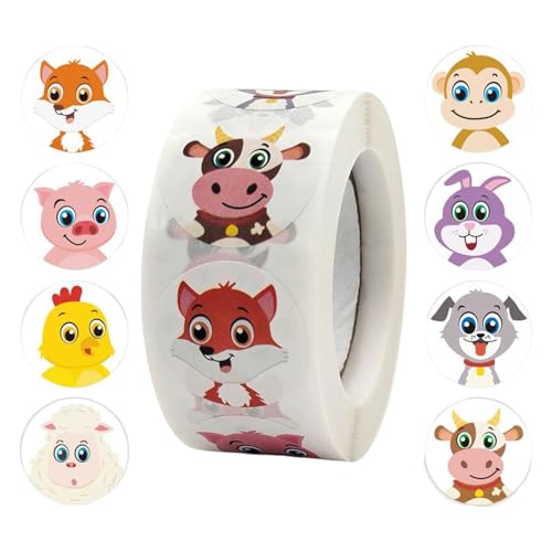Besreey Tierrolle Aufkleber,500 Stück runde Tieraufkleber, Siegeletiketten, Tags | Aufkleberbögen für Kinder, Geschenketiketten, jeder misst 2,5 cm im Durchmesser Besreey Tierrolle Aufkleber,500 Stück runde Tieraufkleber, Siegeletiketten, Tags | Aufkleberbögen für Kinder, Geschenketiketten, jeder misst 2,5 cm im Durchmesser von Besreey