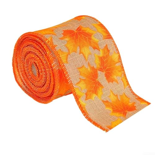 Jutebandrollen mit rustikalen Herbstmotiven, perfekt für Kränze und Verpackungen (G) von Besshepplo