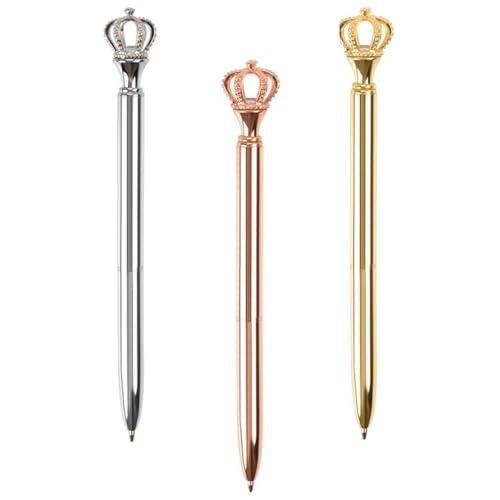 Bessy shop Krone Kugelschreiber,4 Stück Metall Kugelschreiber 1.0 mm Schülerbriefpapier Schreibstift Skizze Kugelschreiber Bürobedarf Schreibwaren Geschenk für Schulbüro Zuhause Bessy shop Krone Kugelschreiber,4 Stück Metall Kugelschreiber 1.0 mm Schülerbriefpapier Schreibstift Skizze Kugelschreiber Bürobedarf Schreibwaren Geschenk für Schulbüro Zuhause von Bessy shop