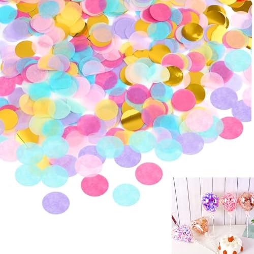Konfetti Tischdeko,6000 Stück 60g Konfetti Bunt - Groß Konfetti Hochzeit Pastell Mehrfarbig Runde Konfetti Hochzeit Mehrfarbig Runde Papierreste für Geburtstag Feier Party Konfetti Hochzeit Jubiläum von Bessy shop