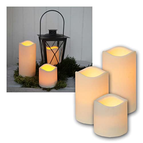 3er Set LED Kerzen aus Kunststoff mit Timer, für den Außenbereich geeignet von Best Season