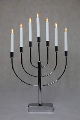 Best Season LED-Fensterleuchter"CellCandle", 7 warmwhite LED, Farbe: chrom, Metall, ca. 50 x 32 cm, Batterie, Timer,E10 LED Birnen austauschbar, Vierfarb-Karton Best Season LED-Fensterleuchter"CellCandle", 7 warmwhite LED, Farbe: chrom, Metall, ca. 50 x 32 cm, Batterie, Timer,E10 LED Birnen austauschbar, Vierfarb-Karton von Best Season