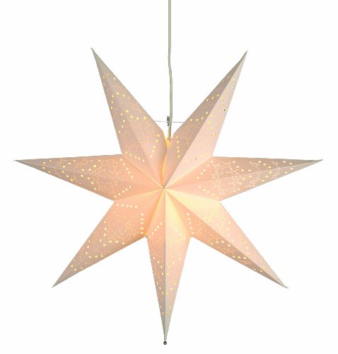 Best Season Papierstern "Sensy Star 55" inklusive Kabel, Vierfarb-Karton, crème 231-19 von Star