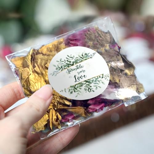 Blütenkonfetti Hochzeit 25er Pack, 100% Blütenblätter, Natürliche Getrocknete Rosenblätter Biologisch Konfetti Rose für Streublumen Hochzeit -umweltfreundlich und Abbaubar (25) von Best ZOIKOM