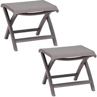 BEST Gartenhocker Larino antikgrau, Metall, 2 St. von Best