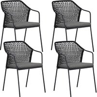 BEST Gartenstühle mit Armlehnen Burano anthrazit, Metall, 4 St. BEST Gartenstühle mit Armlehnen Burano anthrazit, Metall, 4 St. von Best