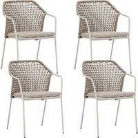 BEST Gartenstühle mit Armlehnen Burano sand, Metall, 4 St. von Best