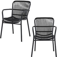 BEST Gartenstühle mit Armlehnen Ives anthrazit, Metall, 2 St. BEST Gartenstühle mit Armlehnen Ives anthrazit, Metall, 2 St. von Best