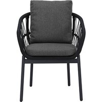 BEST Gartenstuhl mit Armlehnen Ives anthrazit, Metall, 1 St. von Best