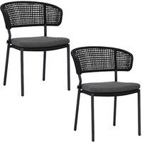 BEST Gartenstuhl mit Armlehnen Spitz anthrazit, Metall, 2 St. BEST Gartenstuhl mit Armlehnen Spitz anthrazit, Metall, 2 St. von Best