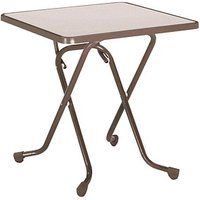 BEST Gartentisch Madrid braun, weiß rechteckig 67,0 x 67,0 x 73,0 cm von Best