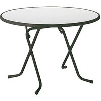 BEST Gartentisch Primo grau, weiß rund 100,0 x 100,0 x 70,0 cm von Best