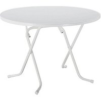 BEST Gartentisch Primo weiß rund 100,0 x 100,0 x 70,0 cm von Best
